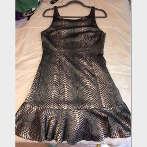 Silver Snakeskin Ladakh Cocktail Dress